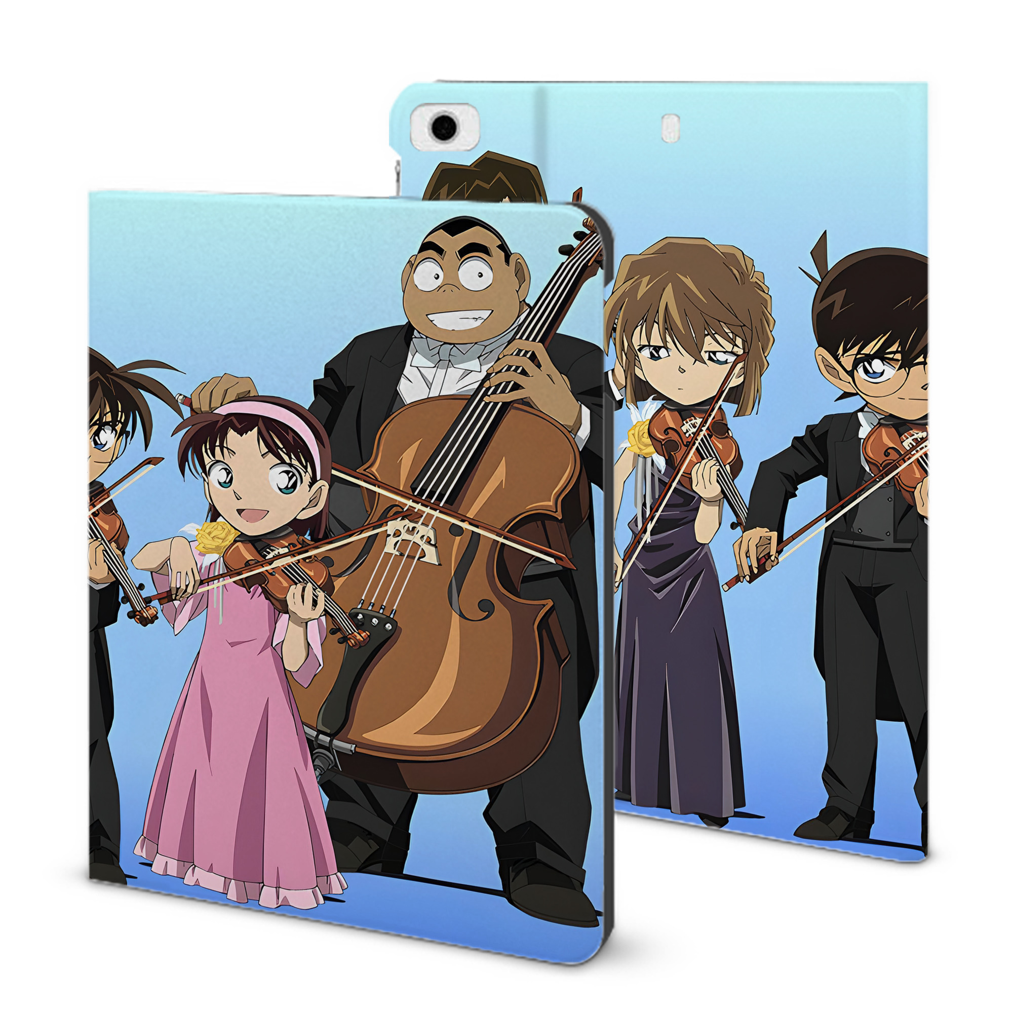 （画像用） 名探偵コナン Detective Conan IPad ケース ブック型 PUレザー TPU 耐衝撃 軽量 薄型 ペン収納なし 全面保護 IPad 各モデル対応